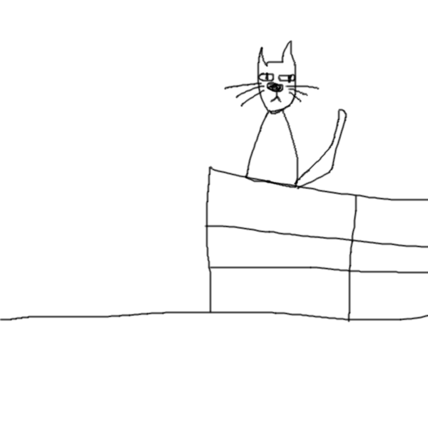 cat sitting on top of drawer